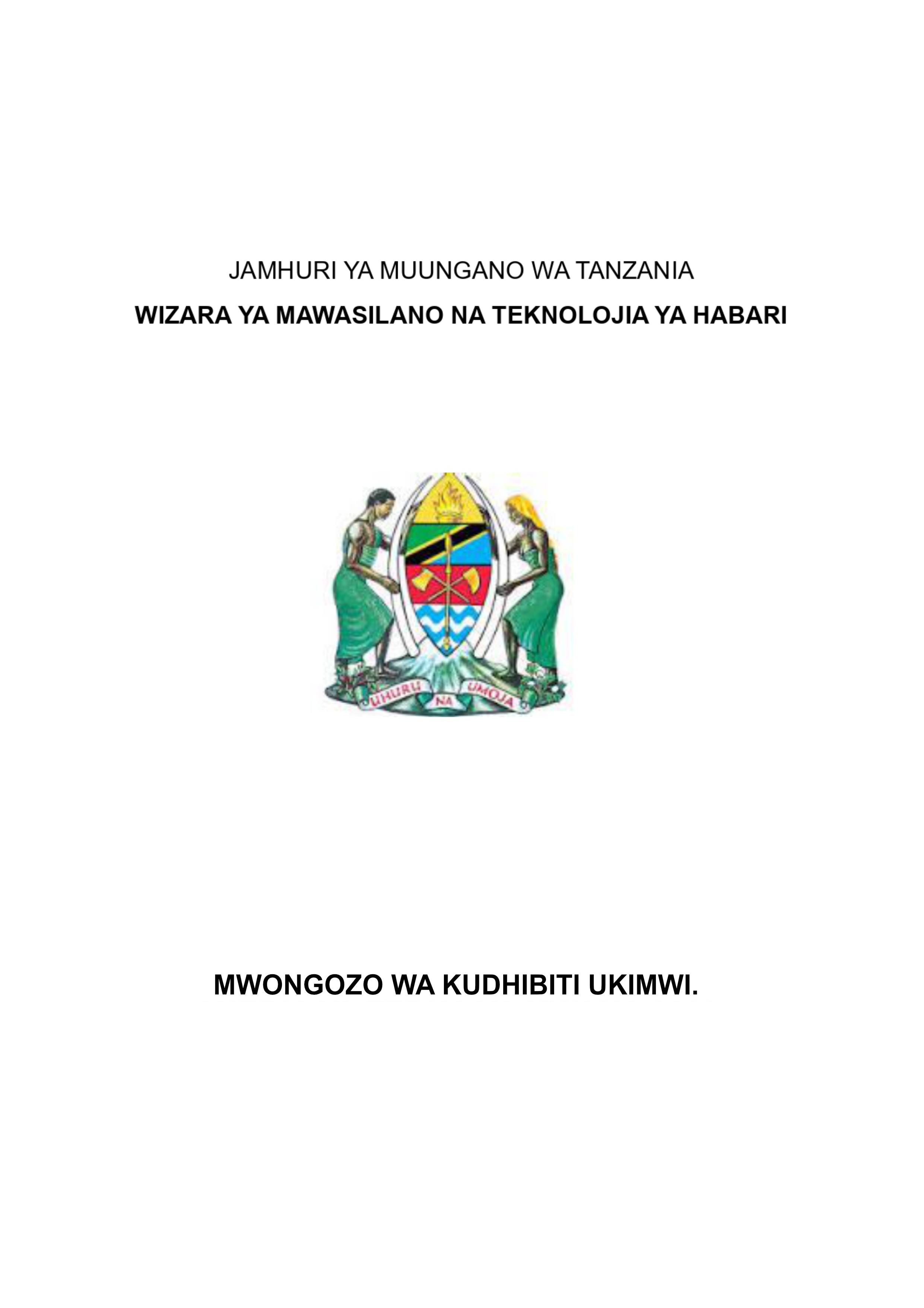 MWONGOZO WA KUDHIBITI UKIMWI,VVU NA MAGONJWA SUGU YASIOAMBUKIZWA MAHALI PA KAZI KATIKA UTUMISHI WA UMMA